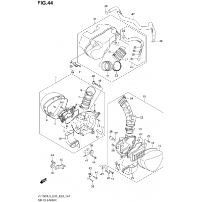 AIR CLEANER (VL1500L4 E33)