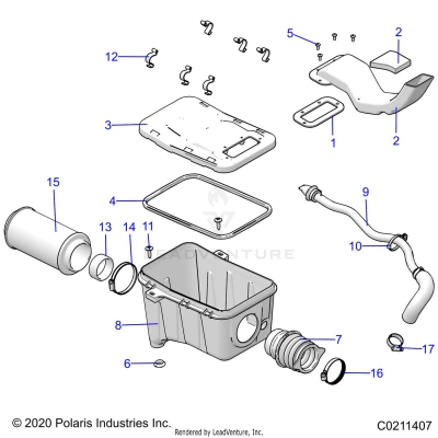 ENGINE, AIR INTAKE SYSTEM - A25SJE57CP/EP (C0211407)