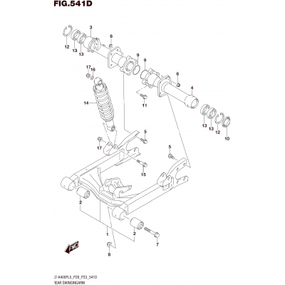 REAR SWINGINGARM (LT-A400FZL5 P33)