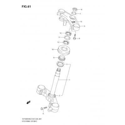 STEERING STEM (SV1000SK6/SK7)