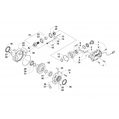 FRONT DRIVE GEARCASE ASSEMBLY