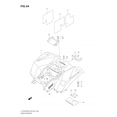 REAR FENDER (LT-F400FK8/FK9/FUL0)