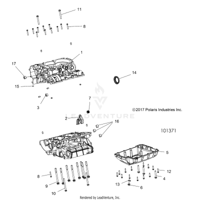 ENGINE, CRANKCASE - A19DCE87AK (101371)