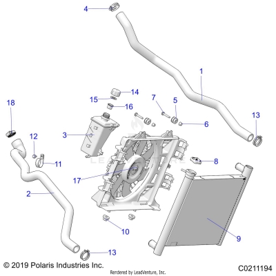 ENGINE, COOLING SYSTEM - A25SVA85A4 (C0211194)