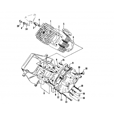 CRANKCASE AND CYLINDER