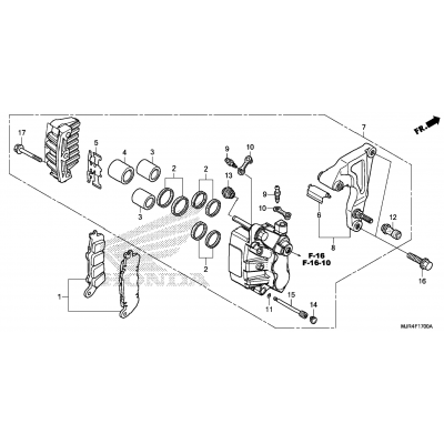 REAR BRAKE CALIPER