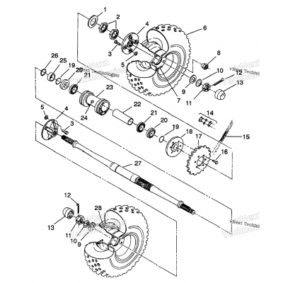 Rear Wheel Drive Assembly 6X6 350L