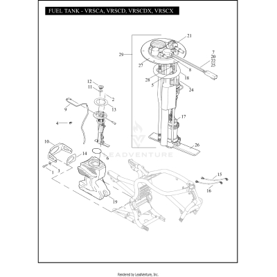 FUEL TANK - VRSCA, VRSCD, VRSCDX, VRSCX