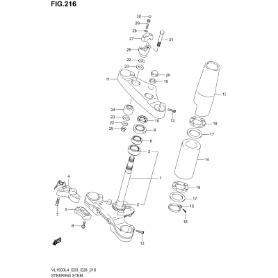 STEERING STEM (VL1500L4 E03)