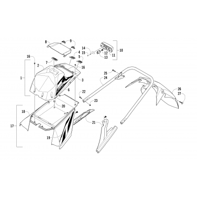 REAR BUMPER, STORAGE BOX, AND TAILLIGHT ASSEMBLY