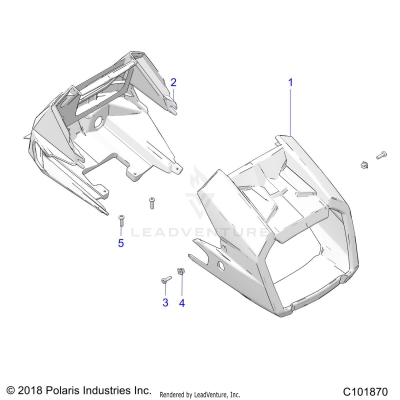 BODY, HEADLIGHT POD - A19SHE57FP (100152)