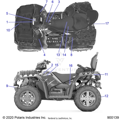 BODY, DECALS - A20SYE85AP/CAP (900139-01)