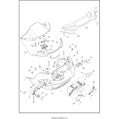 WINDSHIELD, FAIRING AND HEADLAMP