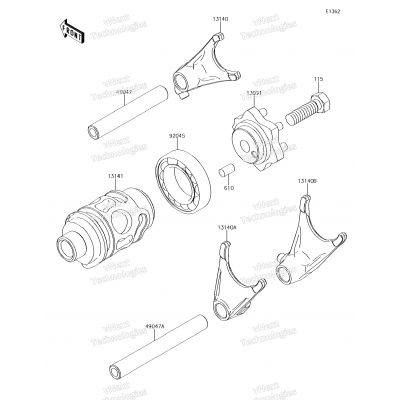 Gear Change Drum/Shift Fork(s)