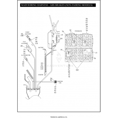 MAIN WIRING HARNESS - ABS BRAKES (NON-FAIRING MODELS) (3 OF 5)