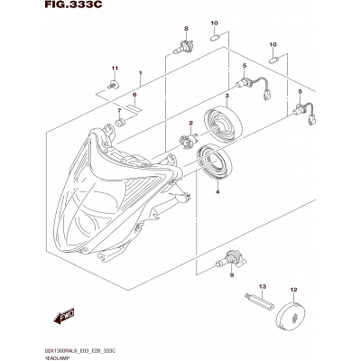 HEADLAMP (GSX1300RAL6 E33)