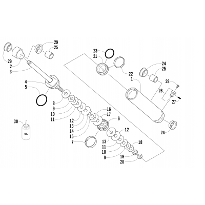 REAR SUSPENSION REAR ARM SHOCK ABSORBER