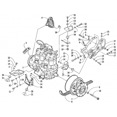 ENGINE AND RELATED PARTS