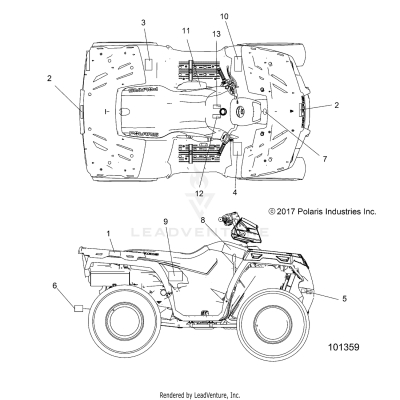 BODY, LATIN DECALS - A19SEA57L2/L7 [101359]
