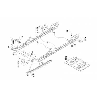 SLIDE RAIL AND TRACK ASSEMBLY