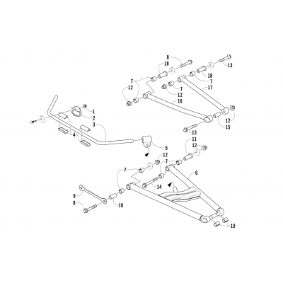 A-ARM AND SWAY BAR ASSEMBLY