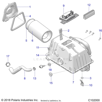 ENGINE, AIR INTAKE - A20SXZ85AF/AP/CAF/CAP (C102000)