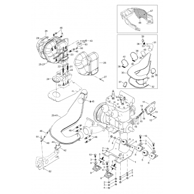 01- Engine Mount Plate/Muffler