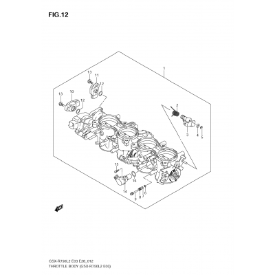 THROTTLE BODY (GSX-R750 L2 E03)