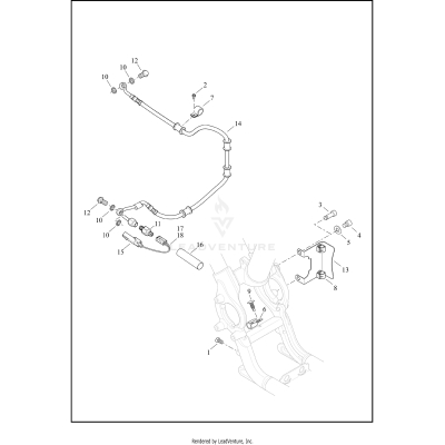 BRAKE LINES, REAR - NON-ABS