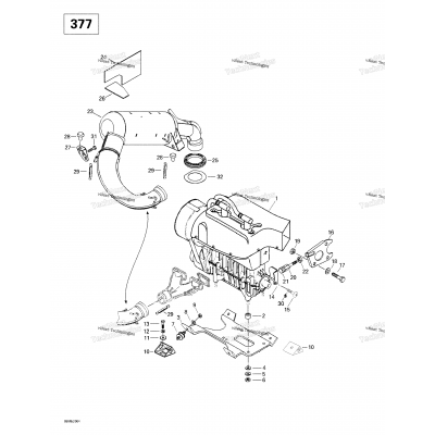 Engine Support And Muffler (377)