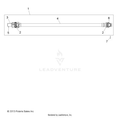 DRIVE TRAIN, FRONT PROP SHAFT - A17DAH57A5 (49ATVSHAFTPROP14SP325)
