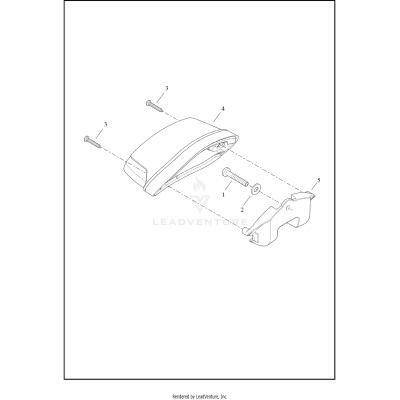 TAIL LAMP AND TURN SIGNALS, REAR - (HDI)