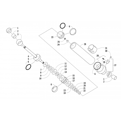 REAR SUSPENSION REAR ARM SHOCK ABSORBER