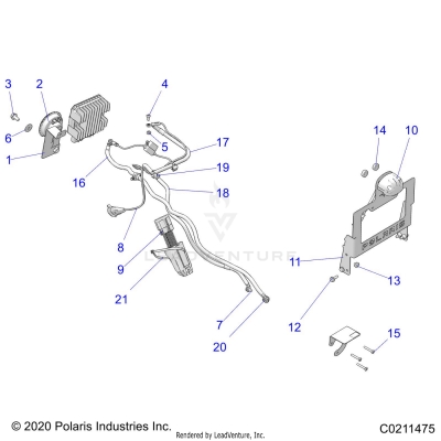 ELECTRICAL, HORN AND LICENSE PLATE BRACKET - A25SGE95PT (C0211475)