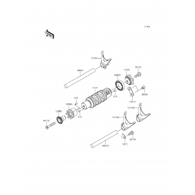 Gear Change Drum/Shift Fork(s)