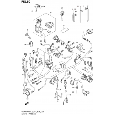 WIRING HARNESS (GSX1300RAL4 E03)