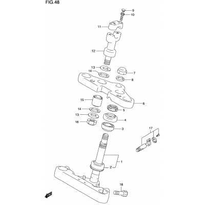 STEERING STEM (MODEL W/X)