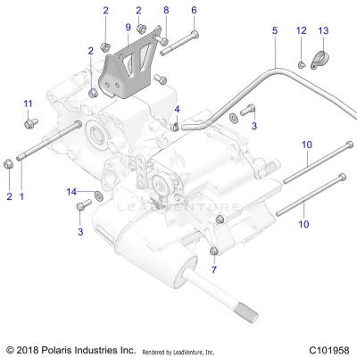 DRIVE TRAIN, MAIN GEARCASE MOUNTING - A25SJE57CP/EP (C101958)
