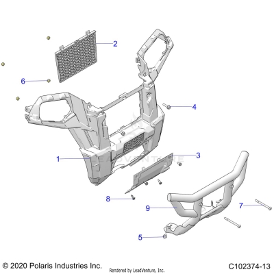 BODY, FRONT BUMPER - A25SVA85A4 (C102374-13)