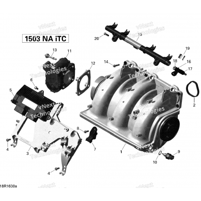 Air Intake Manifold and Throttle Body - 155_With Suspension
