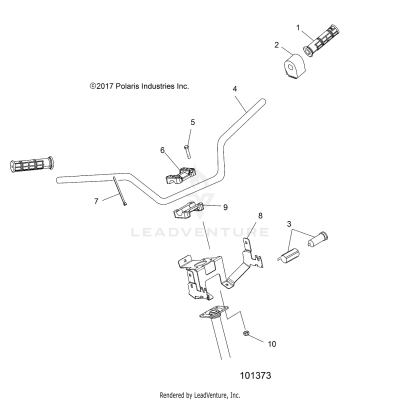 STEERING, HANDLEBAR and CONTROLS - A19SHE57FP (101373)