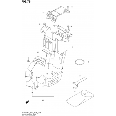 BATTERY HOLDER (SFV650AL4 E28)