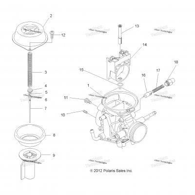 Engine, Carburetor, Upper