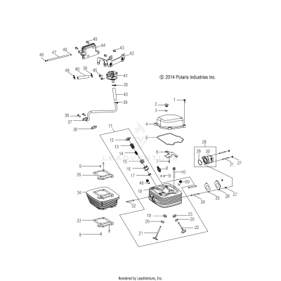 ENGINE, CYLINDER HEAD - A25YPA20A4 (49ATVCYLINDERHD15PHX)