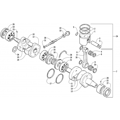 PISTON AND CRANKSHAFT