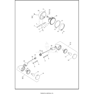 TURN SIGNALS, FRONT AND HEADLAMP - FLRT (AUSTRALIA)