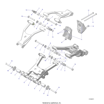 SUSPENSION, REAR CONTROL ARM, MOUNTING - A25SDZ57AP (C102511)