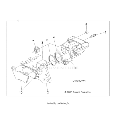 BRAKES, CALIPER, FRONT - A17DAH57A5 (49RGRCALIPER14570)