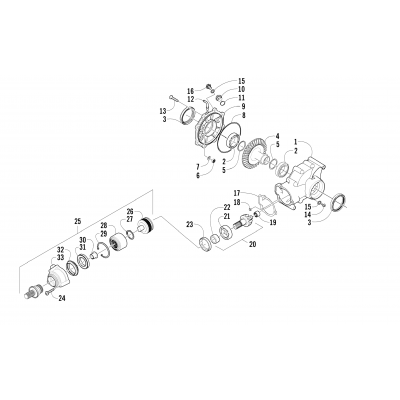 REAR DRIVE GEARCASE ASSEMBLY