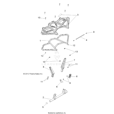 BODY, REAR RACK - A19SVA85BG (49ATVRACKMTGRR13850SCRAM)